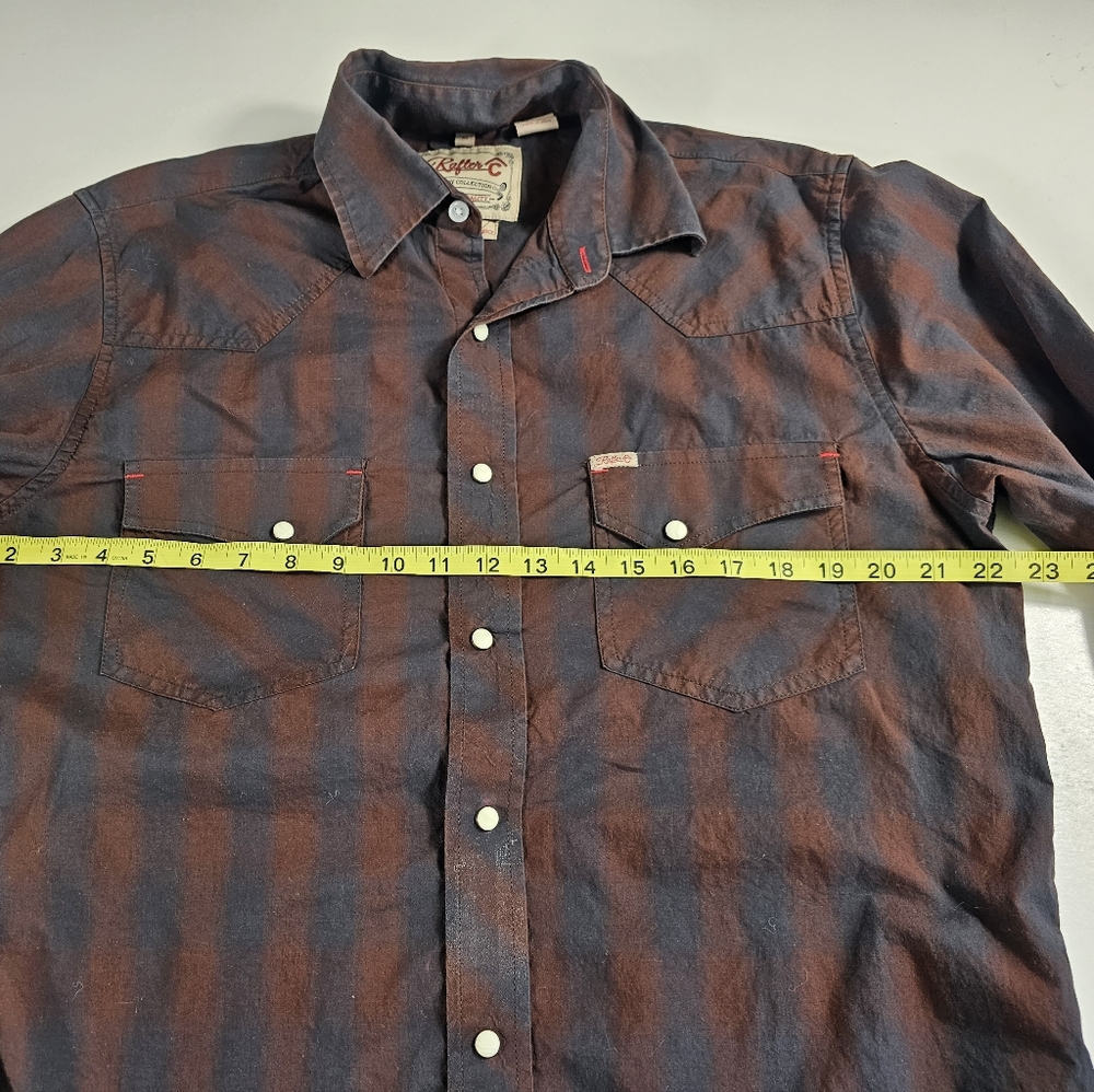 rafter c pro flex Pearl Snap Medium M Western Rodeo Long Sleeve Checkered - Picture 6 of 7
